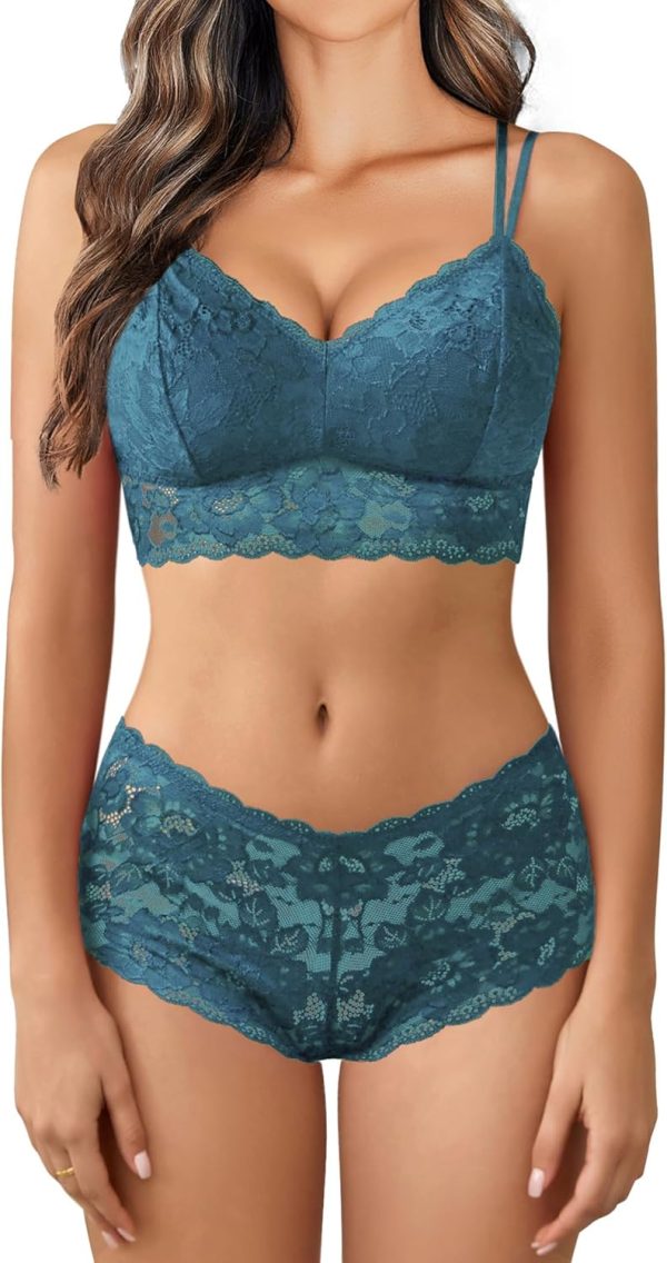Sexy Lingerie Set for Women Lace Bra and Panty Set 2 Piece Lingerie Set Exotic Lingerie Sets