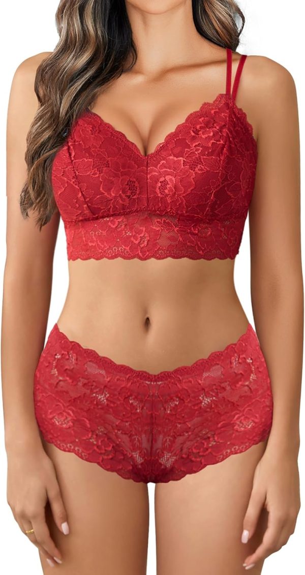 Sexy Lingerie Set for Women Lace Bra and Panty Set 2 Piece Lingerie Set Exotic Lingerie Sets