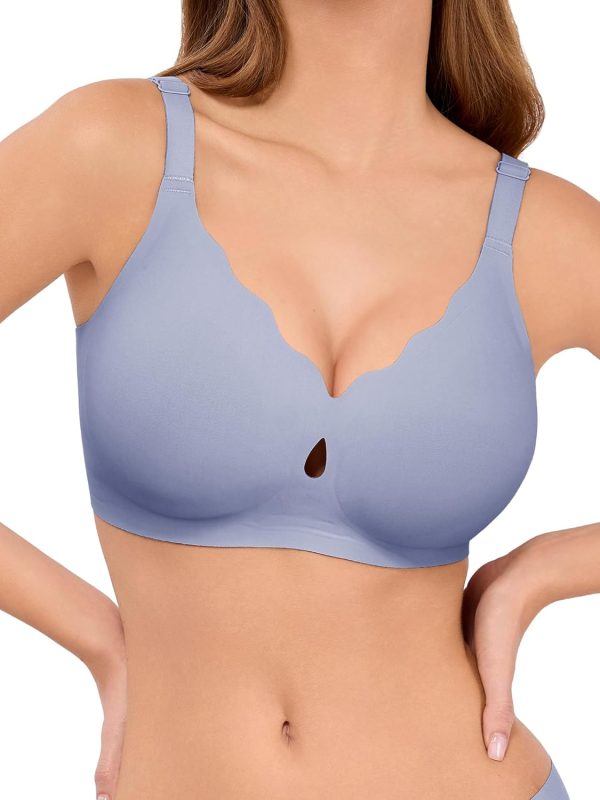 Bras for Women No Underwire Wave Push Up Wireless Bra Seamless Bras Full Coverage  Lift Everyday Bras